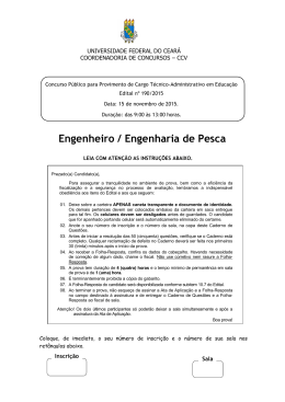 Prova - CCV - Universidade Federal do Cear&aacute;