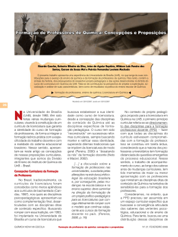 Forma&ccedil;&atilde;o de Professores de Qu&iacute;mica: Concep&ccedil;&otilde;es e Proposi&ccedil;&otilde;es
