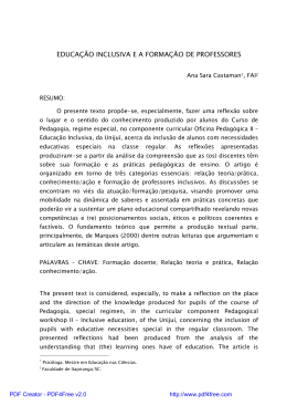 educação inclusiva e a formação de professores