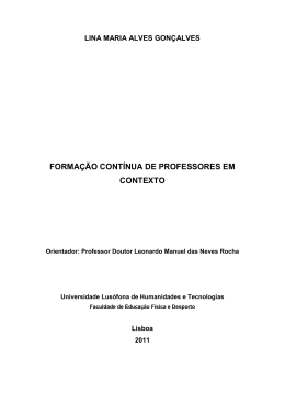 formação contínua de professores em contexto