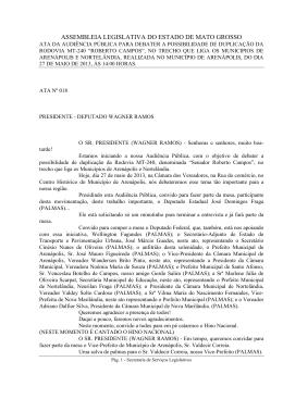 Texto integral - Assembleia Legislativa do Estado de Mato Grosso