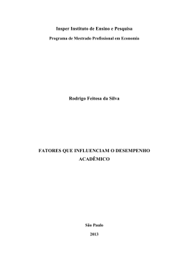Insper Instituto de Ensino e Pesquisa Rodrigo Feitosa da Silva
