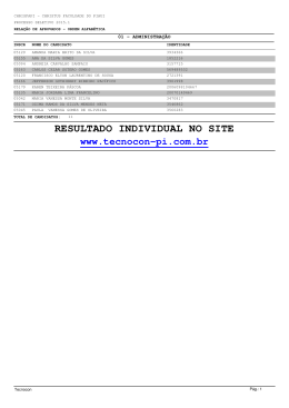 rela&ccedil;&atilde;o de aprovados