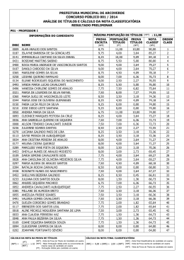 prefeitura municipal de arcoverde concurso p&uacute;blico 001 / 2014