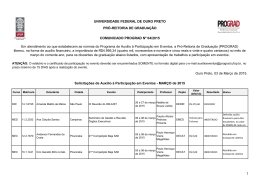 Programa de Aux&iacute;lio &agrave; Participa&ccedil;&atilde;o em Eventos - Prograd