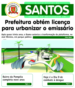 Prefeitura obt&eacute;m licen&ccedil;a para urbanizar o emiss&aacute;rio