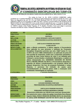 Exm&ordm; Auditor Presidente do Egr&eacute;gio SUPERIOR TRIBUNAL - tjdf-ce