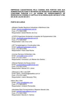 empresas cadastradas pela codeba nos portos sob sua