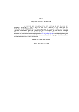 edital arquivamento de processos o diretor do departamento do