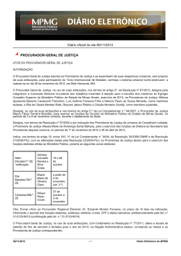 Diário oficial do dia 06/11/2012 PROCURADOR