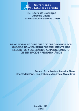 Sara Ant&ocirc;nia Ferreira Alves - Universidade Cat&oacute;lica de Bras&iacute;lia