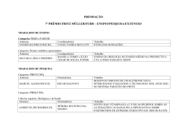 premia&ccedil;&atilde;o 7&ordm; pr&ecirc;mio fritz m&uuml;ller/furb &ndash; ensino/pesquisa/extens&atilde;o