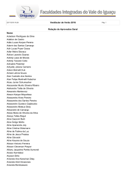 Lista de aprovados em 1ª chamada
