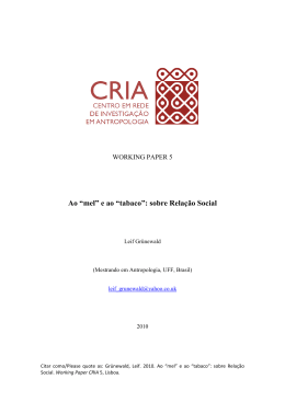 Working Paper n&ordm; 5