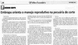 Folha de Fazendeiro – Manejo reprodutivo