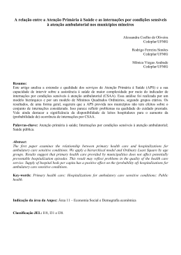 A rela&ccedil;&atilde;o entre a Aten&ccedil;&atilde;o Prim&aacute;ria &agrave; Sa&uacute;de e as
