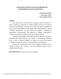 UM EXCURSO ATRAV&Eacute;S DA RELA&Ccedil;&Atilde;O HOMEM