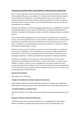 Interven&ccedil;&atilde;o de Jos&eacute; Maria Neves, Primeiro Ministro e Chefe do