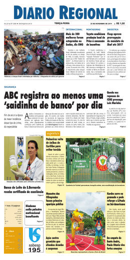 `saidinha de banco` por dia