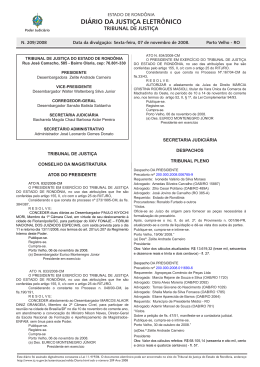 diário da justiça eletrônico - Tribunal de Justiça de Rondônia
