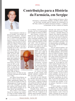 Contribuição para a História da Farmácia, em Sergipe
