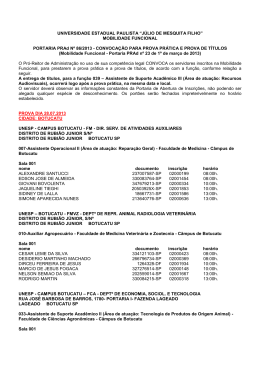 Portaria PRAd n&ordm; 86/2013- Convoca&ccedil;&atilde;o para a Prova
