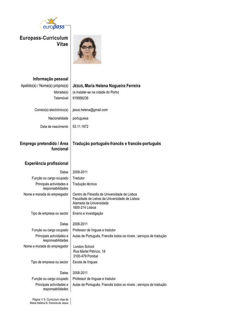 Europass Curriculum Vitae