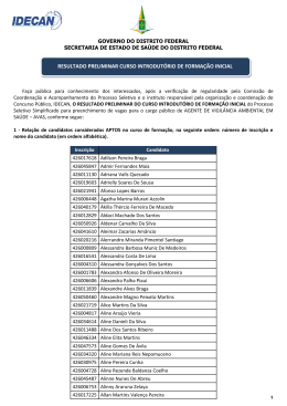 resultado preliminar do curso introdutório de formação inicial