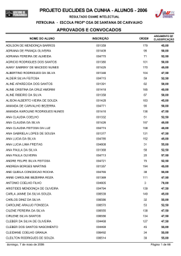 PROJETO EUCLIDES DA CUNHA - ALUNOS