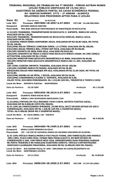 Vara 01 - Tribunal Regional do Trabalho 7&ordf; Regi&atilde;o