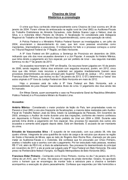 Chacina de Una&iacute; Hist&oacute;rico e cronologia