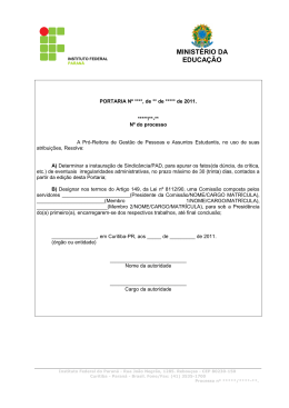 Anexo II &ndash; Formul&aacute;rio PAD e Sindic&acirc;ncia