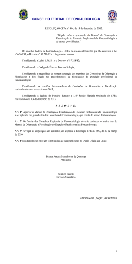 - Conselho Federal de Fonoaudiologia
