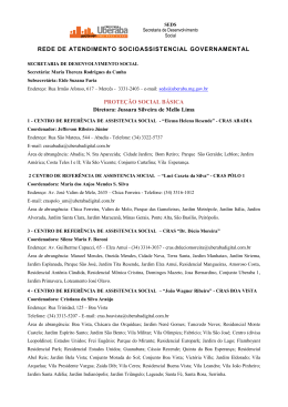 REDE DE ATENDIMENTO SOCIOASSISTENCIAL