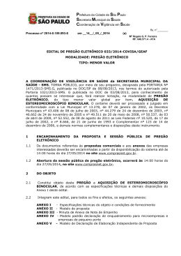 Prefeitura da Cidade de São Paulo Secretaria