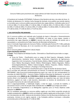 Edital - fundação cefetminas