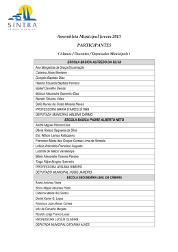 Assembleia Municipal Jovem 2013 PARTICIPANTES