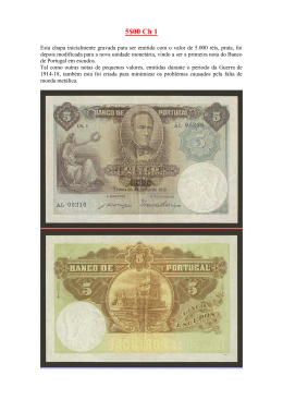 As Emiss&otilde;es do Banco de Portugal em Escudos