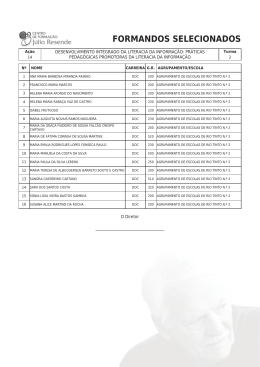 Lista de Selecionados