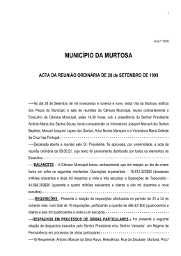 Acta n&ordm; 24/99 - Munic&iacute;pio da Murtosa