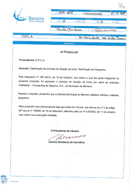 aprovada por unanimidade - C&acirc;mara Municipal do Barreiro