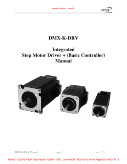 DMX-K-DRV Integrated Step Motor Driver + (Basic Controller) Manual