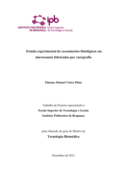 Estudo experimental de escoamentos fisiol&oacute;gicos em microcanais