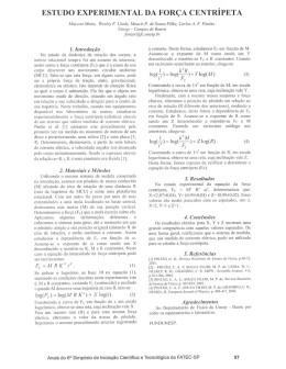ESTUDO EXPERIMENTAL DA FORÇA CENTRÍPETA