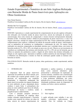 Estudo Experimental e Num&eacute;rico de um Solo