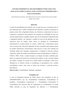 ESTUDO EXPERIMENTAL DOS EQUIL&Iacute;BRIOS ENTRE