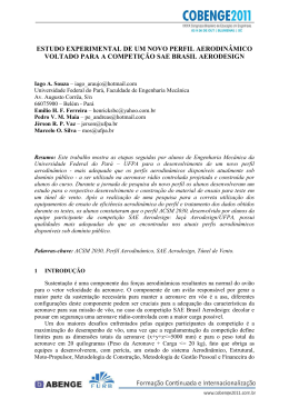 estudo experimental de um novo perfil aerodin&acirc;mico