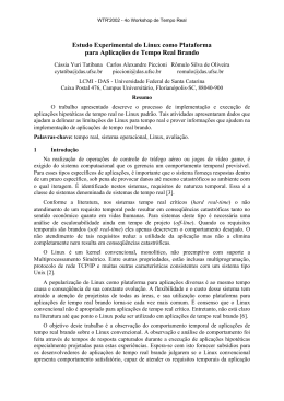 Estudo Experimental do Linux como Plataforma para Aplica&ccedil;&otilde;es de