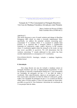 Varia&ccedil;&atilde;o do ``r`` P&oacute;s-Consonantal no Portugu&ecirc;s
