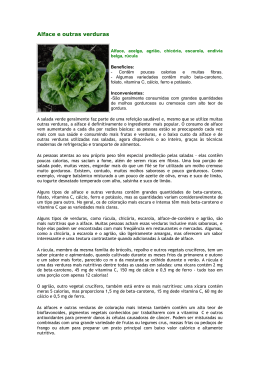 Alface e outras verduras